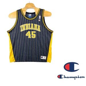 Vtg‎ Champion Indiana Pacers Rik Smits Pinstripe Jersey Mens 52 Made In USA XXL